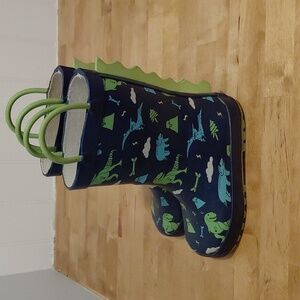 Kids Dinosaur Rain Boots - Blue and Green